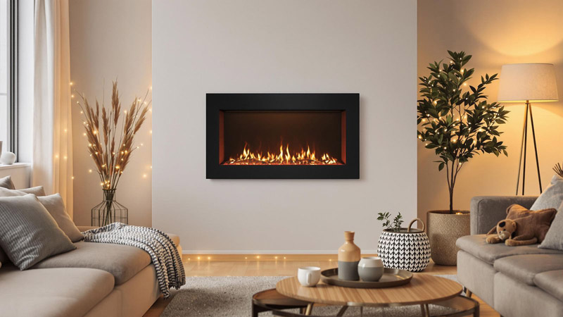 cheminée électrique moderne avec marquage CE