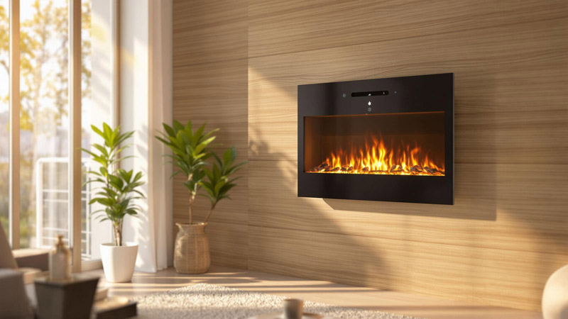 Cheminée électrique avec un effet visuel de flamme réaliste