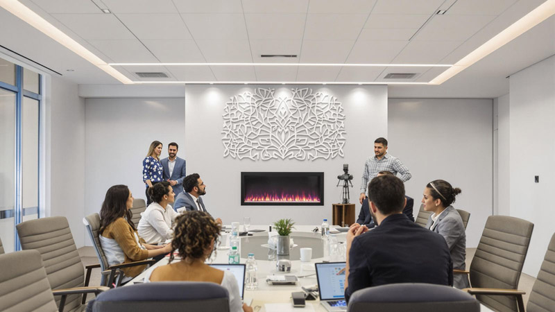 cheminée électrique adaptées aux bureaux