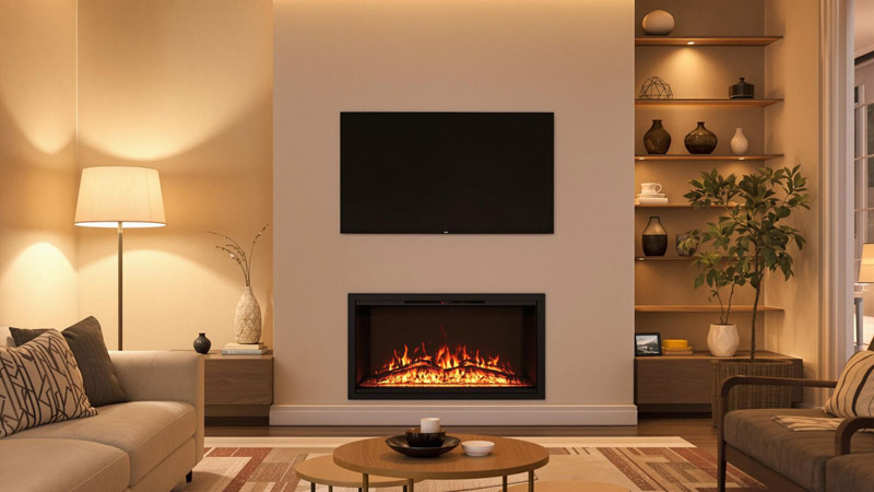 Une cheminée électrique en mode décoratif