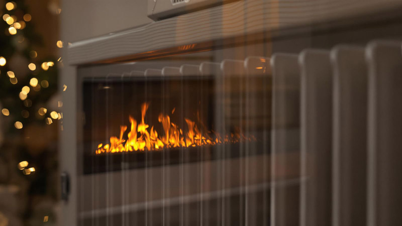 un radiateur cheminée électrique