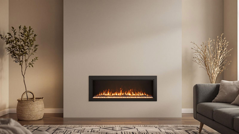 intégration d'une cheminée électrique décorative